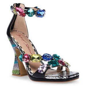 Betsey Johnson Women's Lillie Jewel Detailing High Heel Dress Sandals Size 7.5